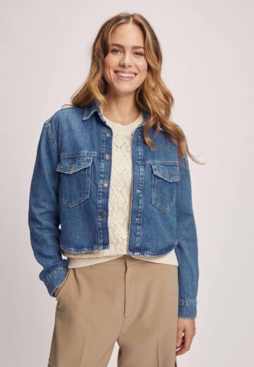 Silvercreek Kylar Cropped Denim Blouse