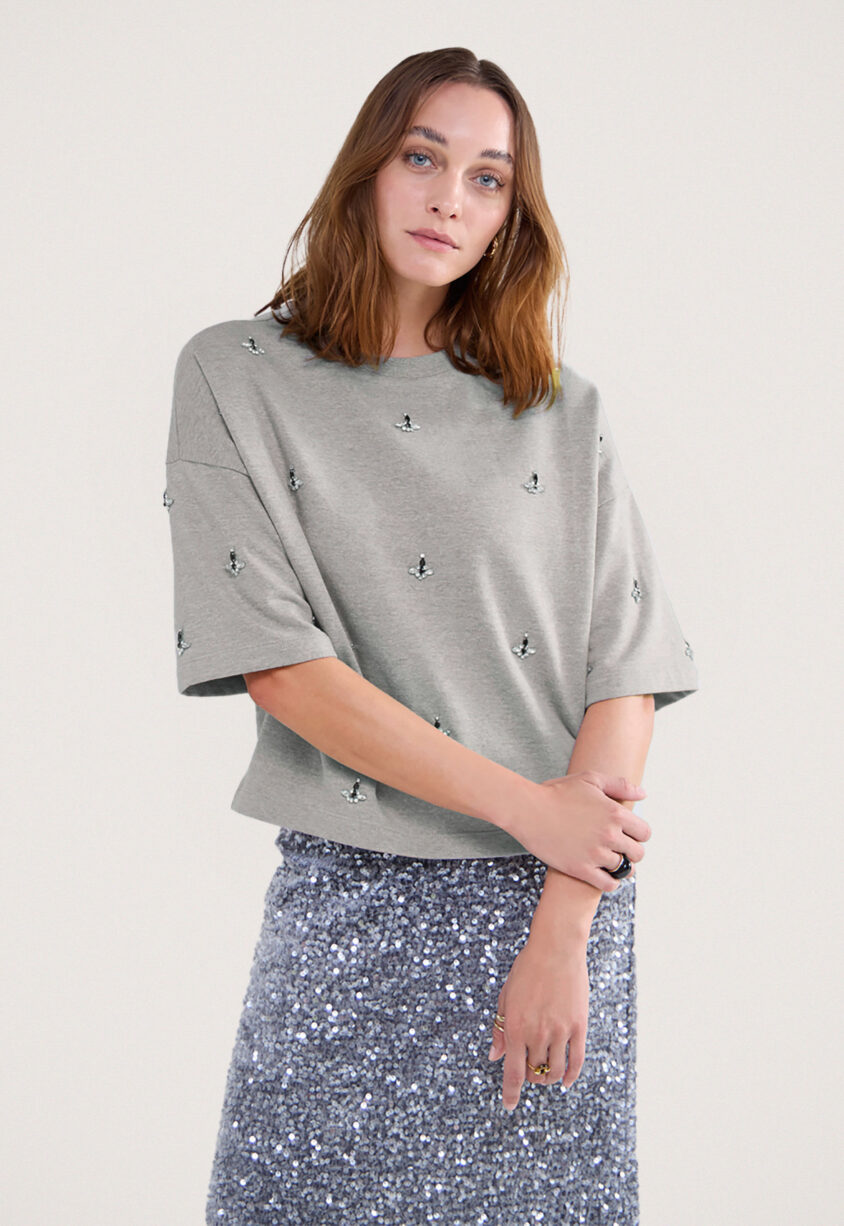 Summum Embellished Boxy Sweater