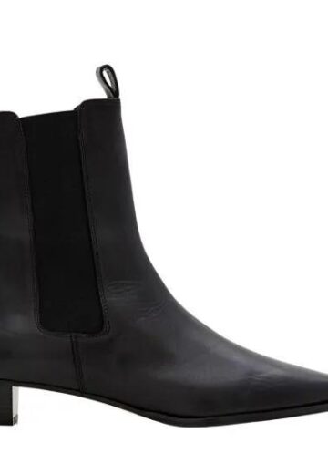 Aeydē Boots - Kiki Leather Pointed Toe Boots in zwart