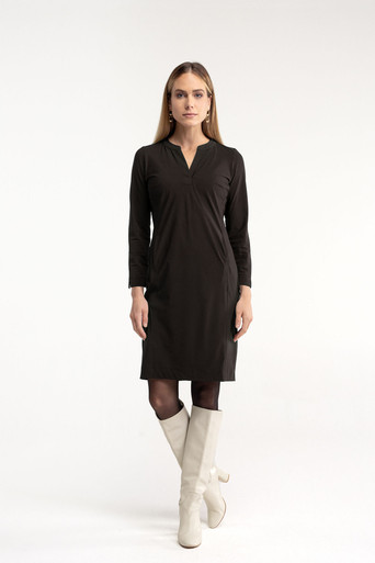 Simplicity long sleeve dress - espresso - 12483