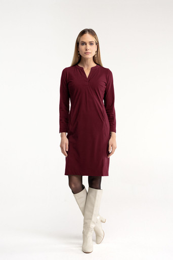 Simplicity long sleeve dress - merlot - 12484