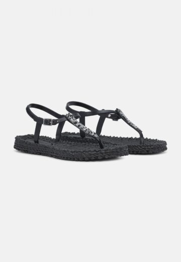 Slippers met enkelband en glitter CHEERFUL10G - 001 Black | Black