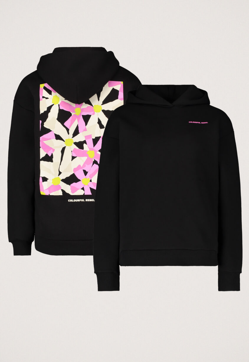 Colourful Rebel Flower Square Hoodie