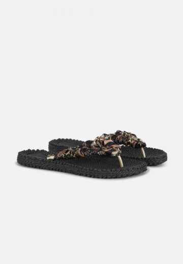 Slippers met stoffen band CHEERFUL05 - 001 Black | Black