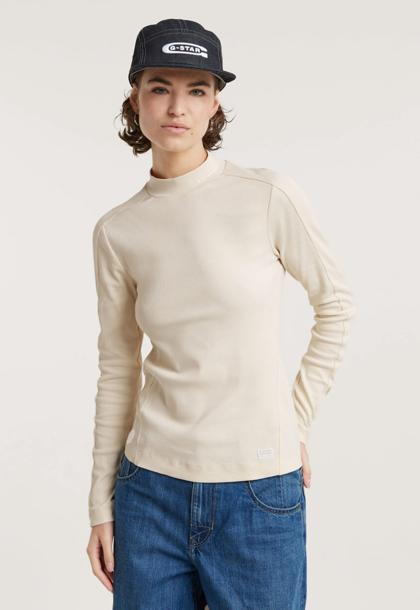 G-Star RAW Slim Rib Mock Longsleeve