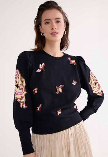 Summum Puff Sleeve Embellished sweater