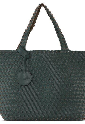 Reversible Tote bag BAG08 M - 492724 Beetle Dark Green Metallic | Beetle Dark Green Metallic