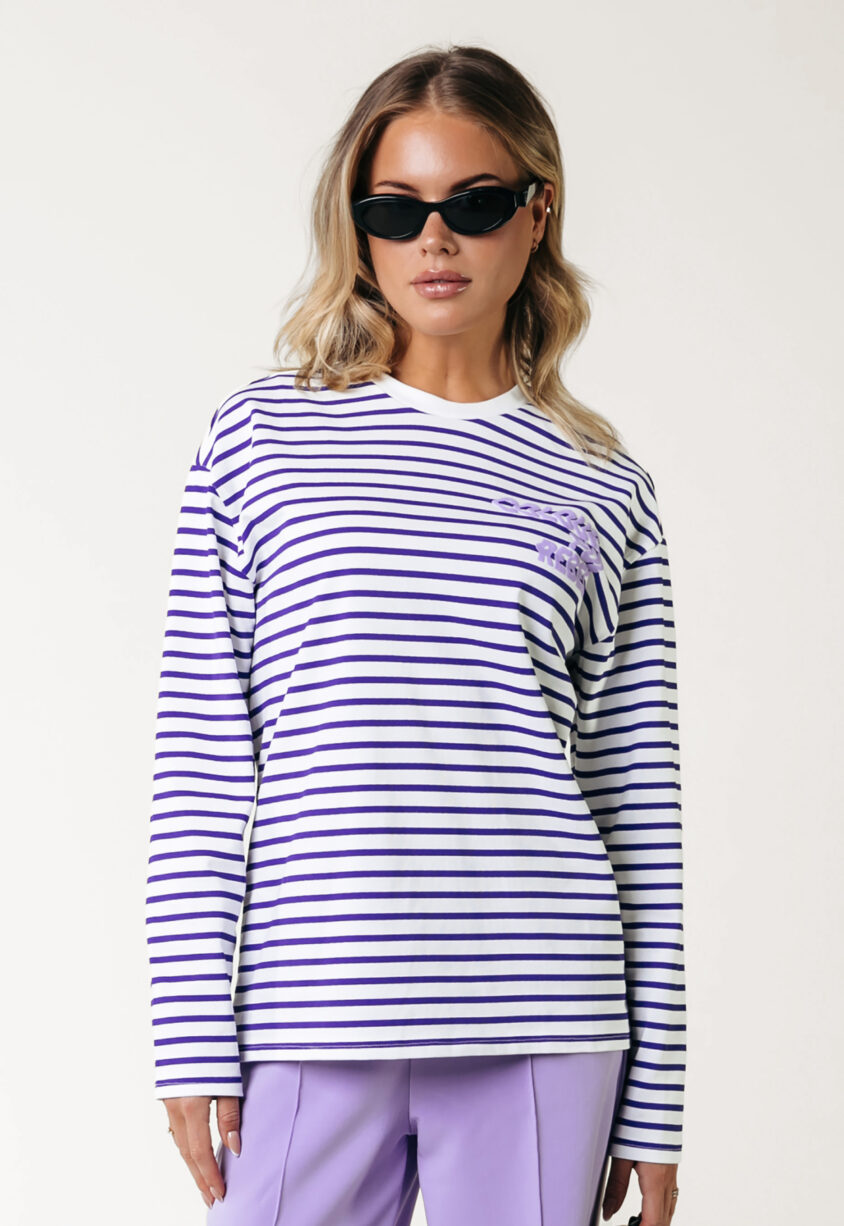 Colourful Rebel Logo Wave Stripe Longsleeve