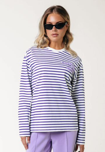 Colourful Rebel Logo Wave Stripe Longsleeve