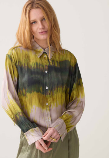 Summum Tie Dye Stripe Blouse