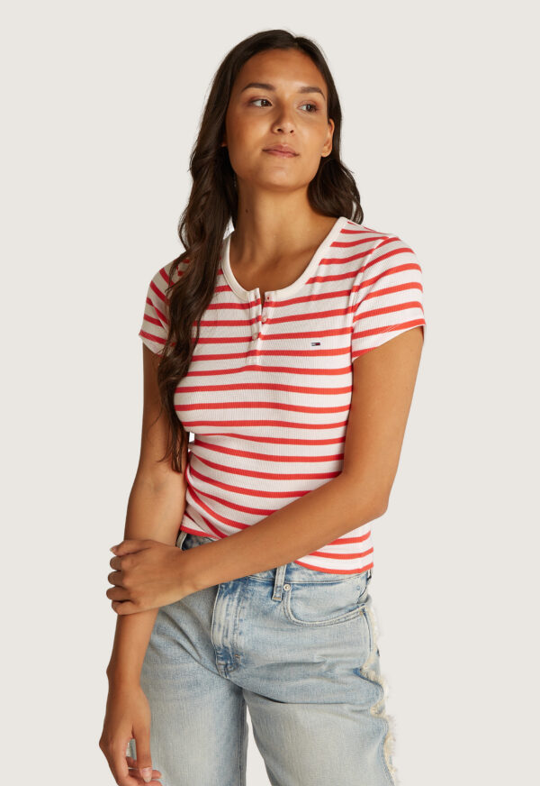 Tommy Jeans Slim Button T-Shirt