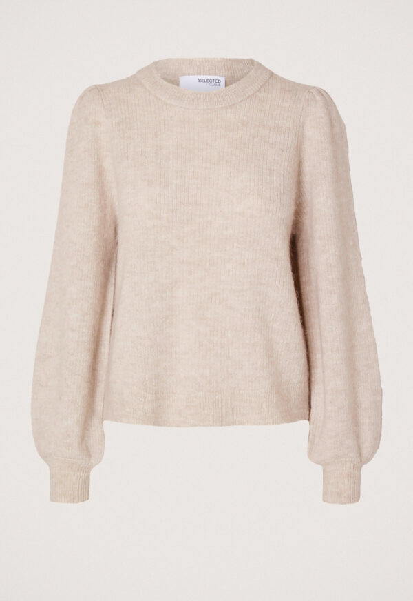 Selected Femme Lulu Rib O-neck Trui