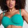 Hunkemöller Voorgevormde beugel bikinitop Scallop Cup E + Groen