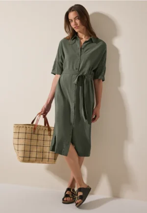 Mousseline midi-jurk