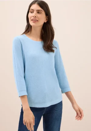 Gebreide trui met ronde hals