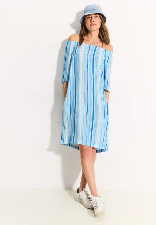 Jurk met meerkleurige strepen