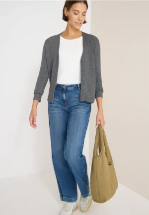 Vest met gebreide details