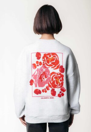 Colourful Rebel Flower Square Sweater