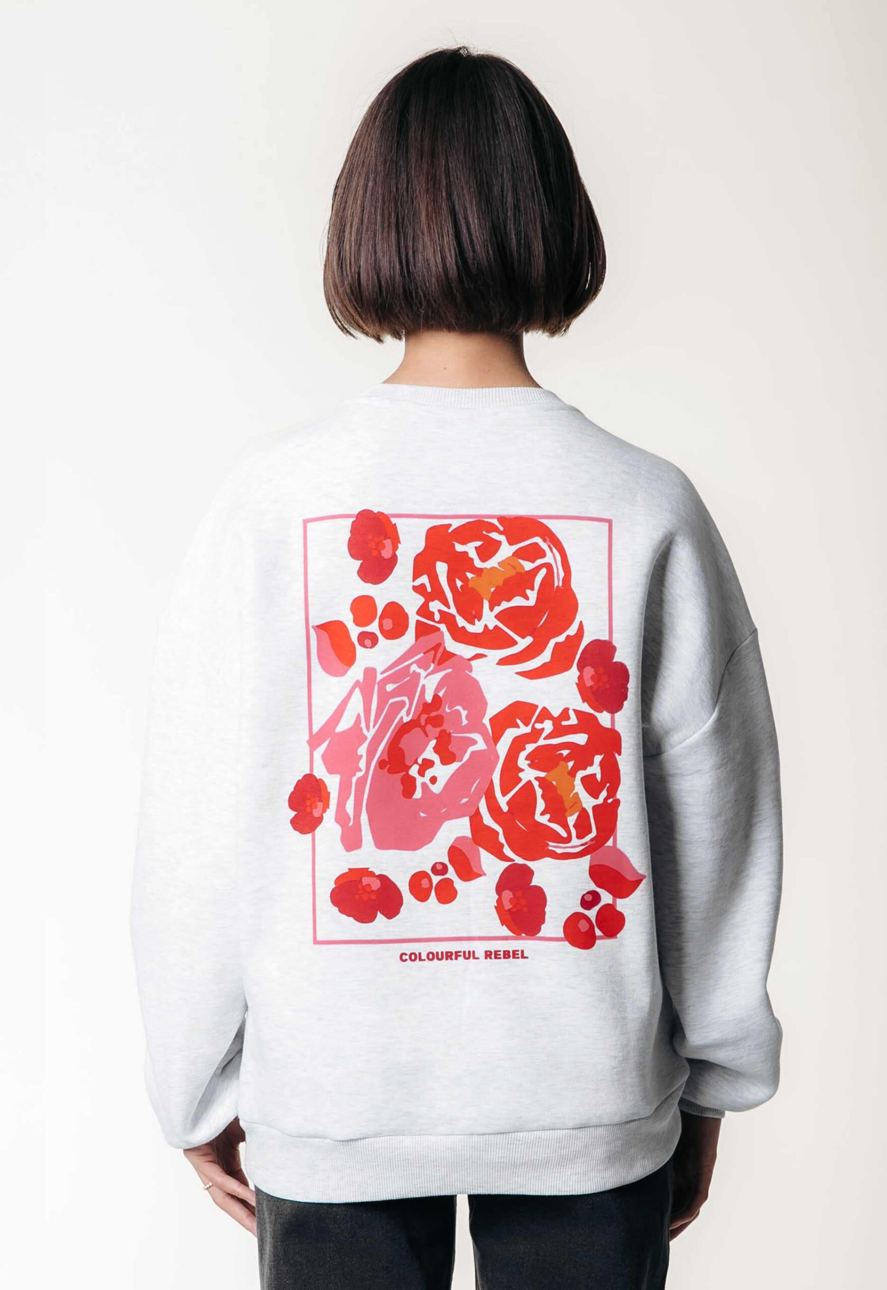 Colourful Rebel Flower Square Sweater