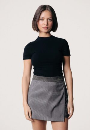 Colourful Rebel Ella Pinstripe Two Tone Skort