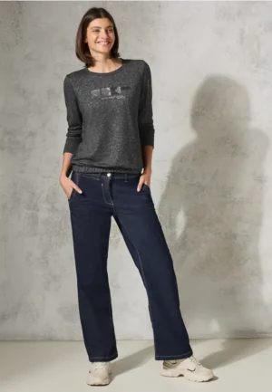 Shirt met gemêleerde look