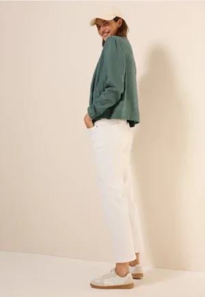 Lichtgewicht linnen blouson