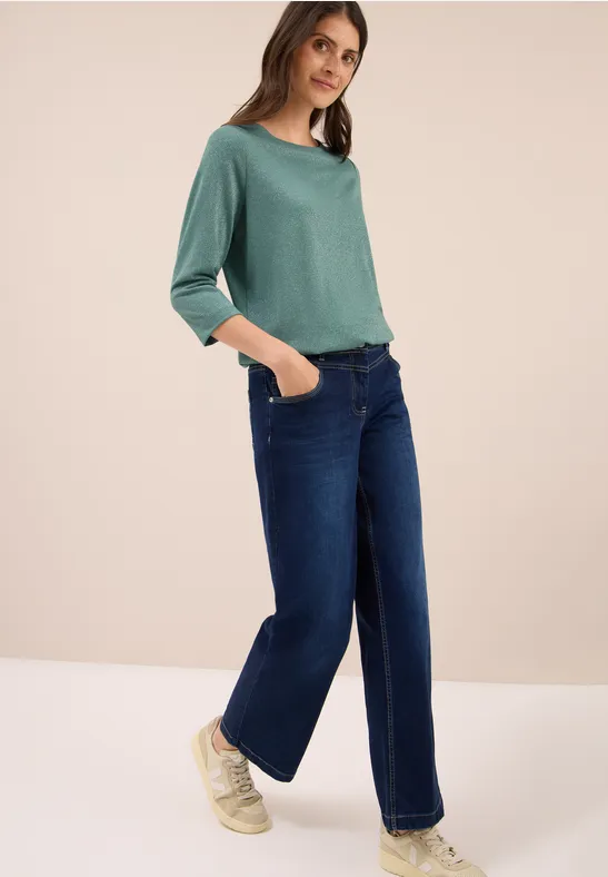 Shirt met glitterdetails