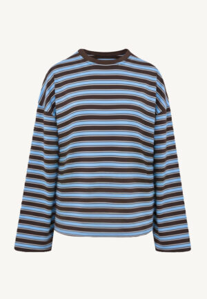 Oversized Gestreepte Katoenen Top Tricolore Choco
