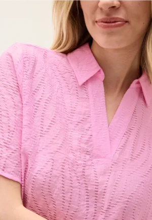 Blouse shirt met textuur