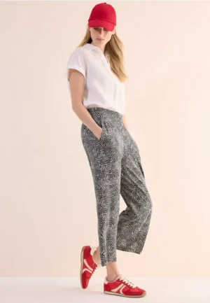 Broek met gedessineerde Wide Legs