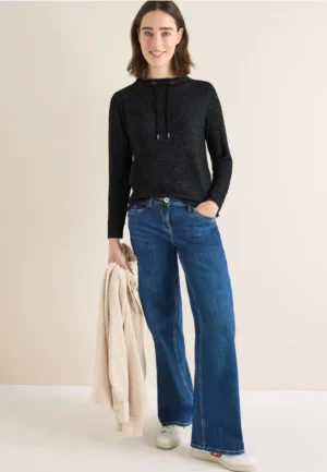 Cosy gemêleerd shirt met lange mouwen