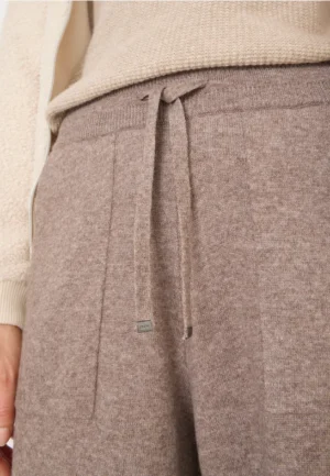 Gebreide broek met wijde pijpen