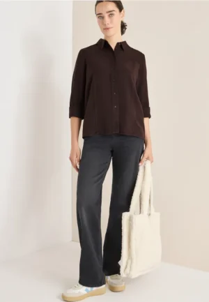 Gekleurd Lyocell overhemd blouse
