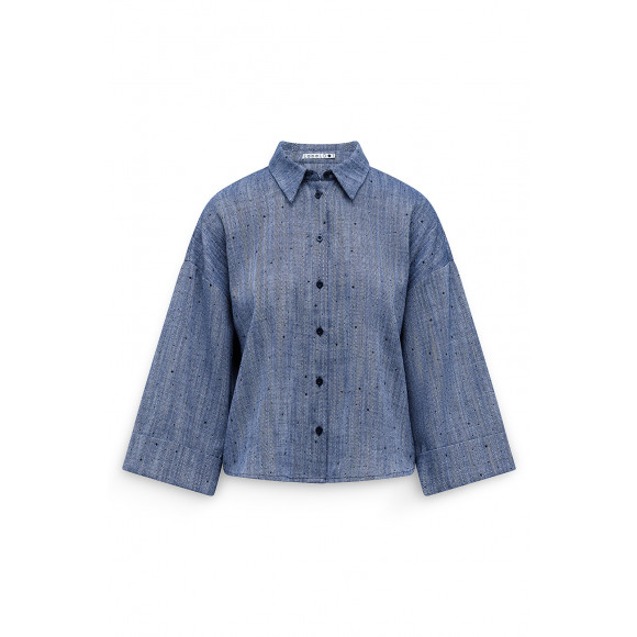 Label Dot - Blauw | Dames | Blouse | Blauw | 40 | regular | Kamst mode