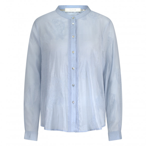 Nukus - Blauw | Dames | Blouse | Blauw | S | regular | Kamst mode