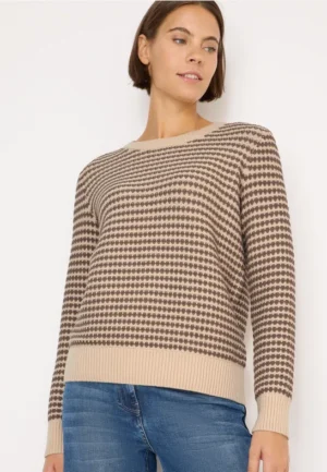 Tweekleurige trui met structuur