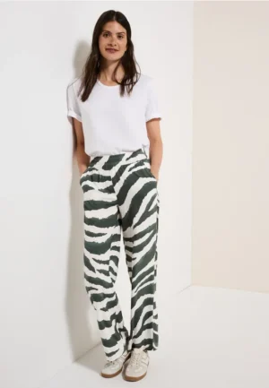 Wide Legs broek met structuur