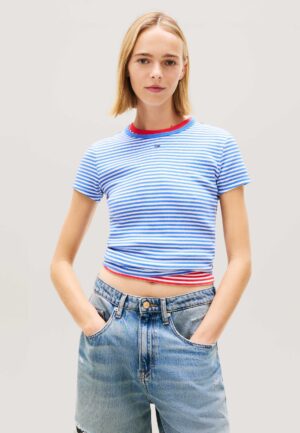 Tommy Jeans Slim Geribd T-shirt