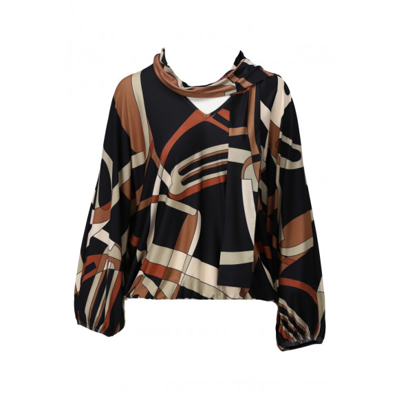 K Design - Zwart | Dames | Blouse | Zwart | L | regular | Kamst mode