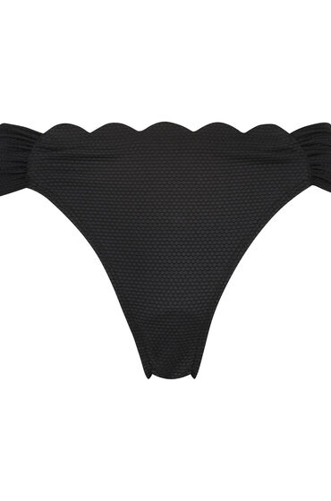 Hunkemöller Rio Bikinibroekje Scallop Zwart - Afbeelding 2