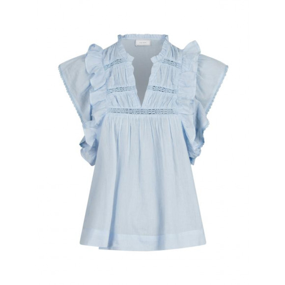 Neo noir - Blauw | Dames | Blouse | Blauw | 44 | regular | Kamst mode