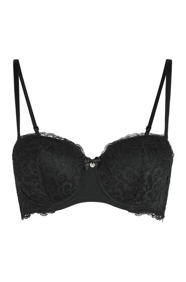 Hunkemöller Voorgevormde strapless beugel bh Marine Zwart - Afbeelding 2