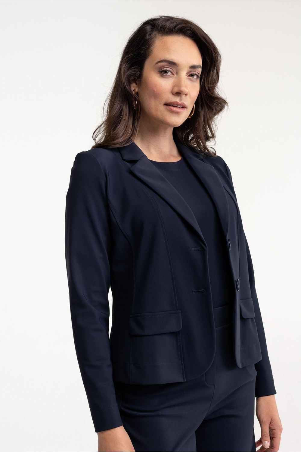 Studio Anneloes Bright Bonded Blazer 94811 Blazers 6900 Dark Blue