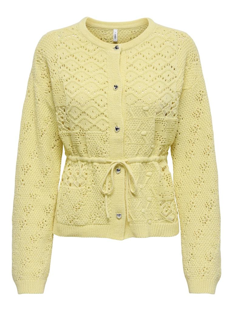 Only Onlelke Life Ls Cardigan Cc Knt Vest 4976276 Sunlight Silver Heart Butt