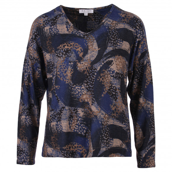 Enjoy - Blauw | Dames | Top | Blauw | XXL | regular | Kamst mode