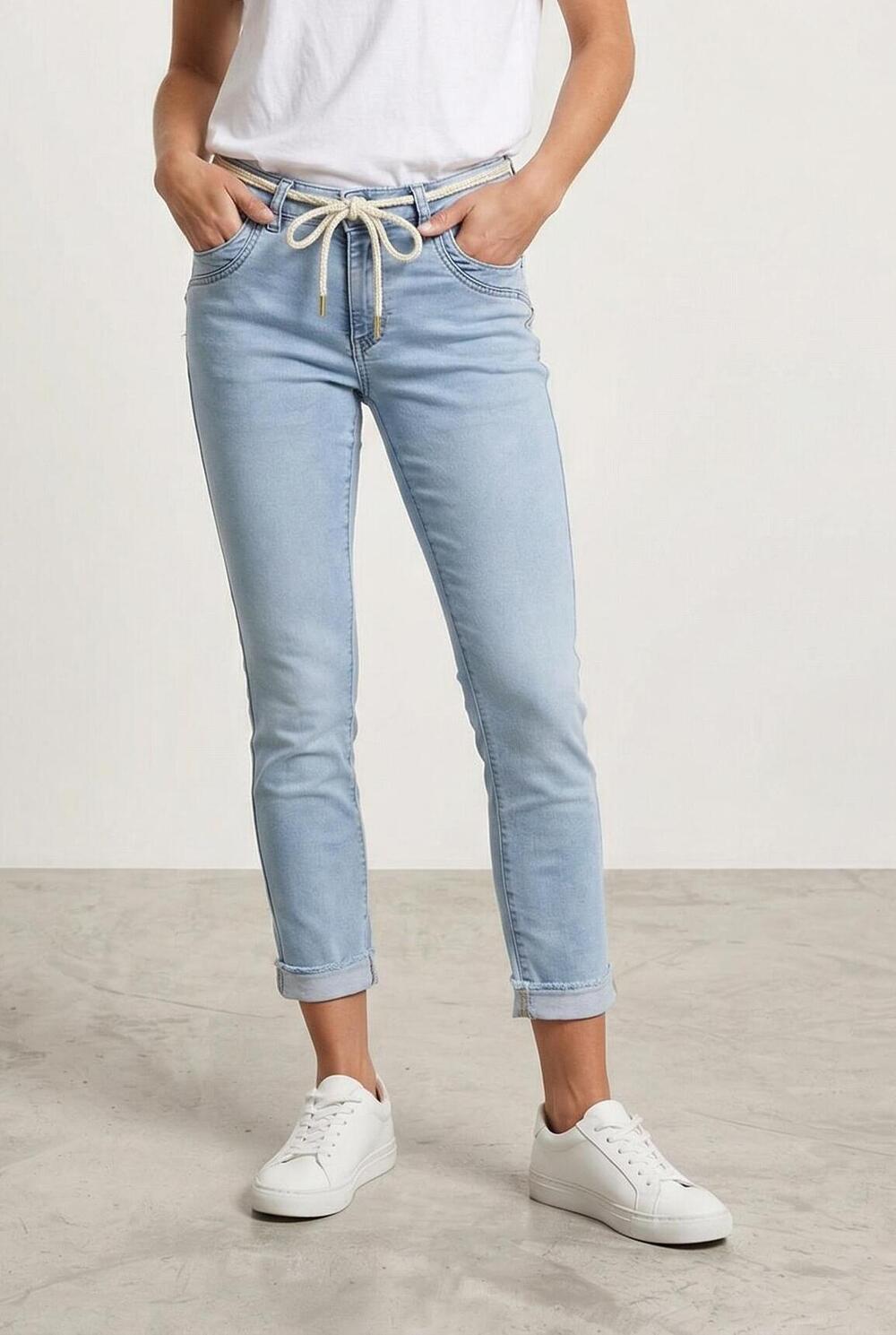 Geisha Jeans Turn-up Helen Loose Fit 835 Stonebleach Denim