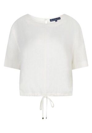 Red Button Skyler Linen/visco Srb4863a T-shirt Korte Mouw Off White