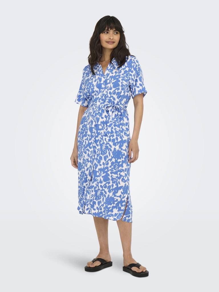 Only Onlyasmin S/s Shirt Dress Wvn Noos 15357241 Jurk 4865074 Cloud Dancer Tania Flower