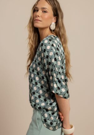 Studio Anneloes Dita Circle Top 13556 T-shirt Korte Mouw 9997 Multi Color