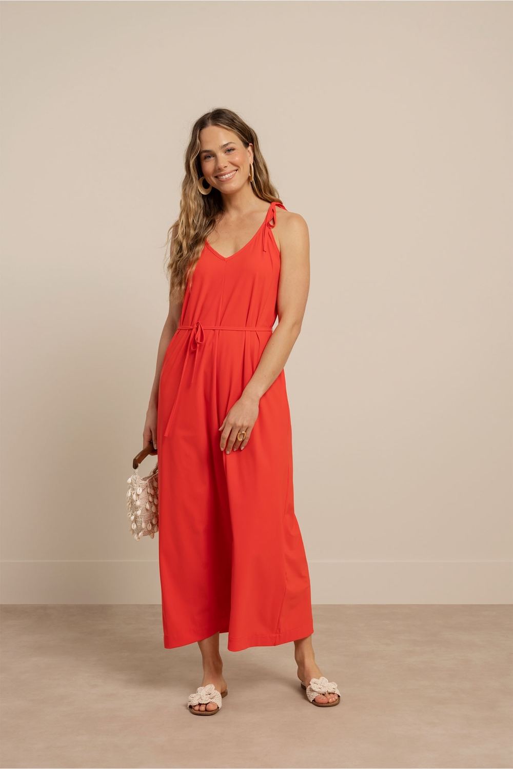 Studio Anneloes Carise Dress 13817 Lange Jurken 2800 Coral Red